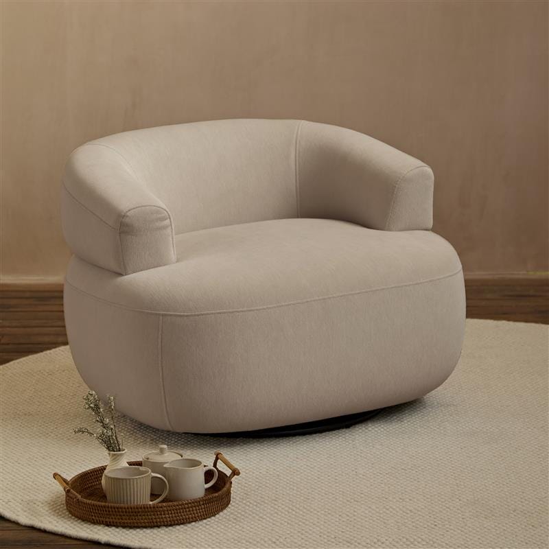 nathlia-2 Nathalia Soft Beige Swivel Armchair - Image 1