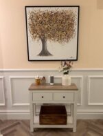 Bampton Alabaster White 2 Drawer Console Table - Image 3