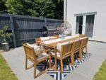 Lennox Table & 8 Lennox Armchairs with Cream Parasol - Image 10