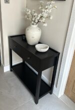 Charlie Black 2 Drawer Console Table - Image 2