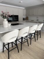 Marilyn Boucle Bar Stool - Black Legs - Image 4