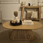 Willow Whitewash Oval Coffee Table - Image 7