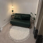 Una 2 Seater Double Sofa Bed - Green Velvet - Image 6