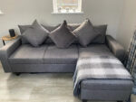 Tracy Corner Sofa - Grey Linen with Black Legs - Image 6