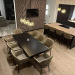 Reagan Almond Brown Bar Stool - Metal Legs - Image 7
