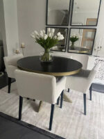 Rayna Jet Black Round Dining Table - Image 5