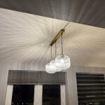 Elland 20cm Triple Glass Pendant Lights - Gold - Image 3
