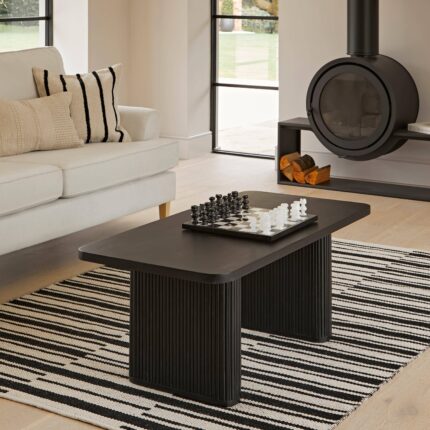 Orla Black Mango Wood Coffee Table