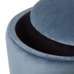 Abigail Storage Pouffe/Footstool - Horizon Blue - Image 2