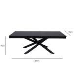Outlet - Amelia Black Wood Extendable Dining Table - Image 10