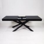 Outlet - Amelia Black Wood Extendable Dining Table - Image 8