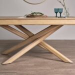 Amelia Whitewash Dining Table Set - 6 Seater - Freya Blue Carver Chairs - Whitewash Oak Legs - Image 6