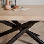Amelia Whitewash Extendable Dining Table Set - 6 Seater - Mabel Pale Oak Spindle Back Chairs - Image 3