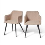 Outlet - Amy Armchairs - Set of 2 - Boucle With Black Legs - Image 2