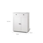 Outlet – Ascot shoe cabinet - white storage cupboard - Image 5