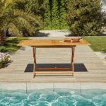Outlet - Ashby 6 Seater Wooden Rectangular Folding Dining Table - 150Cm - Image 2