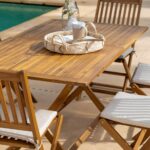 Outlet - Ashby 6 Seater Wooden Rectangular Folding Dining Table - 150Cm - Image 4