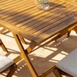Outlet - Ashby 6 Seater Wooden Rectangular Folding Dining Table - 150Cm - Image 5