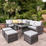 Outlet - Aston Rattan Corner Sofa Set - 9 Seater - Grey - Image 3
