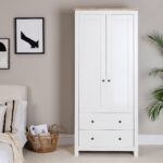 Outlet - Bampton 2 Door Tall Wardrobe - Alabaster White