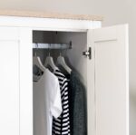 Outlet - Bampton 2 Door Tall Wardrobe - Alabaster White - Image 7