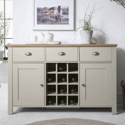 Outlet - Bampton Grey Sideboard With Wine Rack