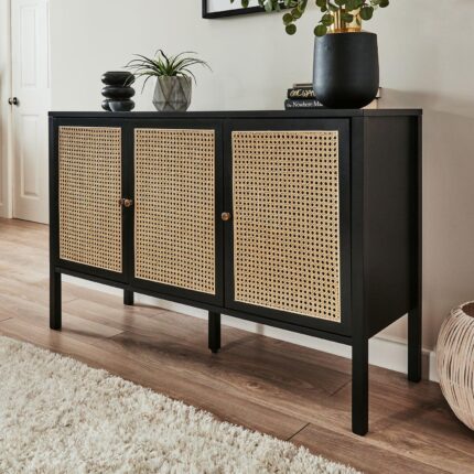 Outlet - Charlie sideboard - cane front - white