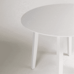 Outlet - Charlie White Round dining table - with drop leaf - Image 4