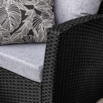 Outlet - Cote Garden Sofa Set - 4 Seater - Black Rattan - Image 2