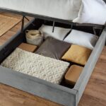 Outlet - Daisy Double Ottoman Bed - Grey Velvet - Image 3