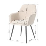 Outlet - Dolly Accent Chair - Set of 2 - Boucle With Black Legs - Image 9