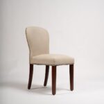 Outlet - Edward Dining Chairs - Set of 2 - Faux Leather Stone & Dark Wood - Image 2