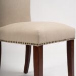 Outlet - Edward Dining Chairs - Set of 2 - Faux Leather Stone & Dark Wood - Image 5