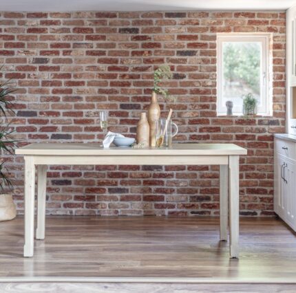 Outlet - Ella Pale Oak Wood Parquet Dining Table
