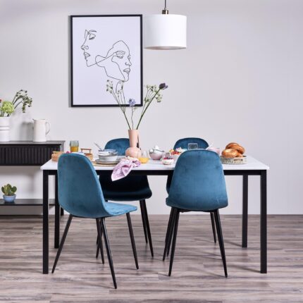 Outlet - Ellis Dining Chairs - Set of 2 - Teal & Black