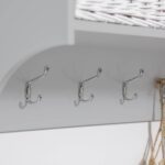 Outlet - Fyfield Coat Hooks with Shelf & Storage Baskets - Grey - Image 4