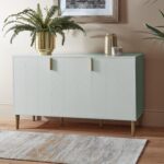 Outlet - Gloria sideboard - pale sage green and brass effect