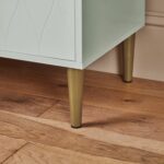 Outlet - Gloria Small Sideboard - Pale Sage Green & Brass Effect - Image 3