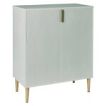 Outlet - Gloria Small Sideboard - Pale Sage Green & Brass Effect - Image 4