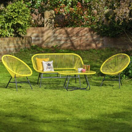 Outlet - Hebe Garden Sofa Set - Yellow