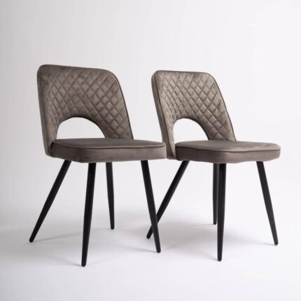 Outlet - Hope Dining Chair - Set of 2 - Dark Grey