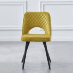 Outlet - Hope Dining Chair - Set of 2 - Ochre Yellow - Image 3