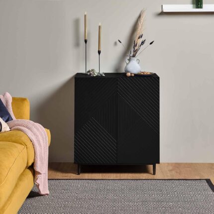Outlet - Jack 2 Door Sideboard - Noir Black