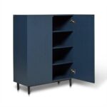 Outlet - Jack Small Shoe Cabinet - Geometric - Blue - Image 4
