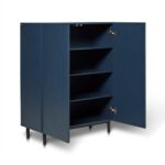 Outlet - Jack Small Shoe Cabinet - Geometric - Blue - Image 5