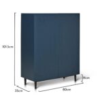 Outlet - Jack Small Shoe Cabinet - Geometric - Blue - Image 8