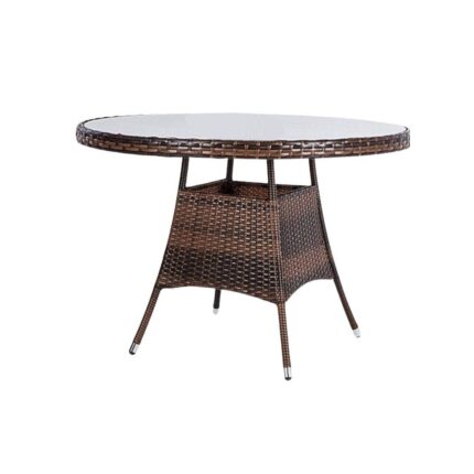 Outlet - Kemble 6 Seat Round Dining Table - Brown