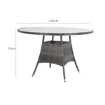 Outlet - Kemble 6 Seat Round Dining Table - Grey - Image 2
