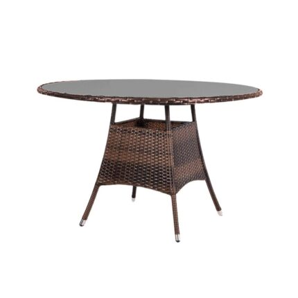 Outlet - Kemble 8 Seat Round Dining Table - Brown