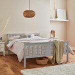 Outlet - Lisa Wooden King Size Bed Frame - Grey
